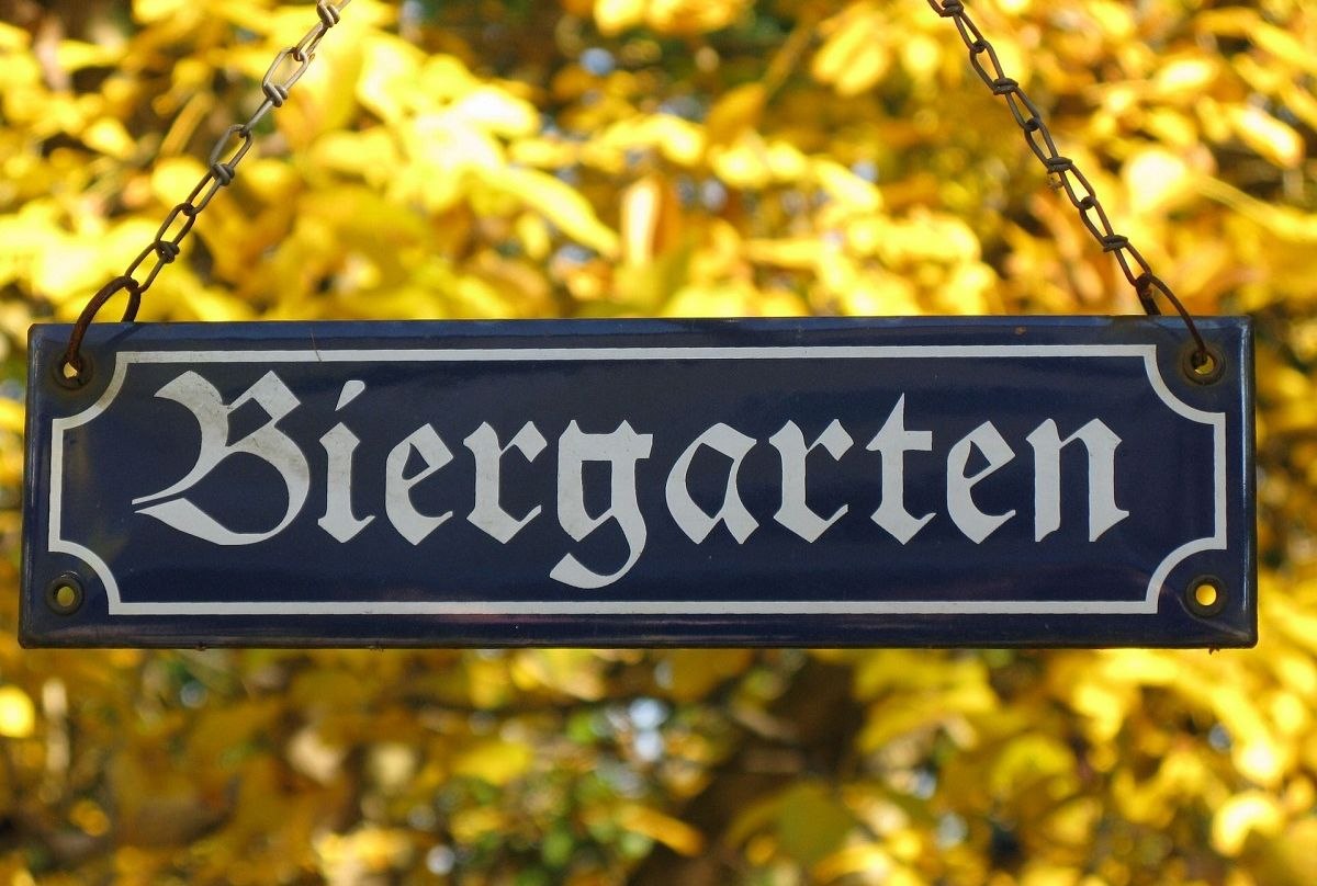 Biergartenschild