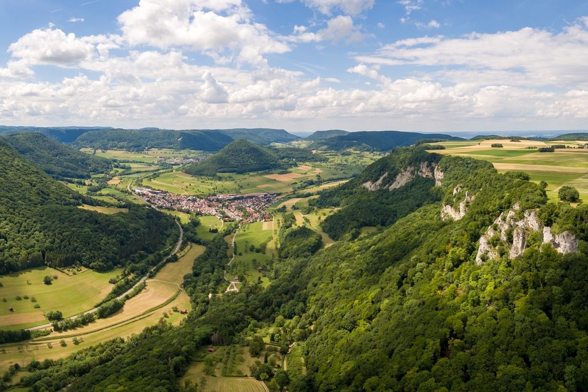 Filstal mit Blick auf Hausen an der Fils