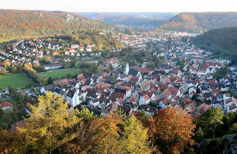 Blaubeuren aus der Vogelperspektive