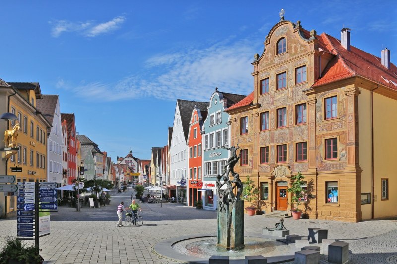Marienstraße und Zimmersches Haus in Ellwangen