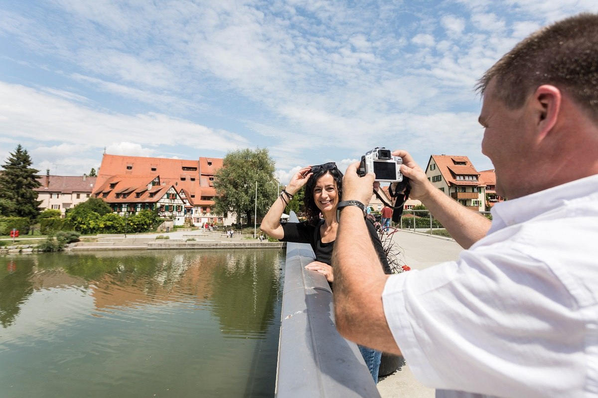 Fußgängerbrücke über den Neckar in Rottenburg