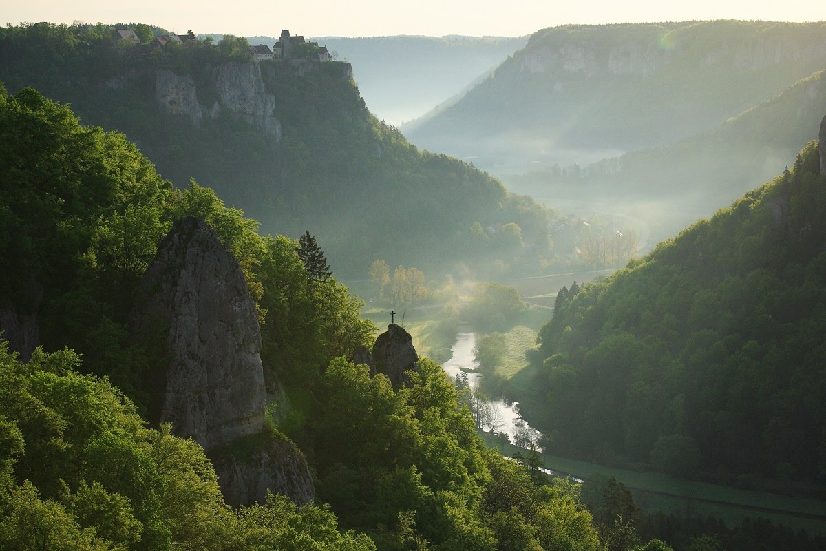 Aussicht vom Eichfelsen über das Obere Donautal